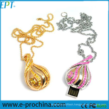 Waterproof Crystal Jewelry Necklace Flash Drive (ES033)